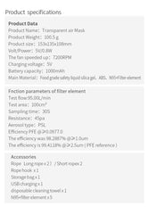 Transparent HEPA filter Mask - Clear 3-speed Fan Airflow Mask - N95 Filter, One-way Air Valve   - Lyfy-CLEAR-HEPA-Mask LyFy.co