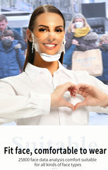 Transparent HEPA filter Mask - Clear 3-speed Fan Airflow Mask - N95 Filter, One-way Air Valve   - Lyfy-CLEAR-HEPA-Mask LyFy.co