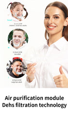 Transparent HEPA filter Mask - Clear 3-speed Fan Airflow Mask - N95 Filter, One-way Air Valve   - Lyfy-CLEAR-HEPA-Mask LyFy.co