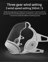 Transparent HEPA filter Mask - Clear 3-speed Fan Airflow Mask - N95 Filter, One-way Air Valve   - Lyfy-CLEAR-HEPA-Mask LyFy.co