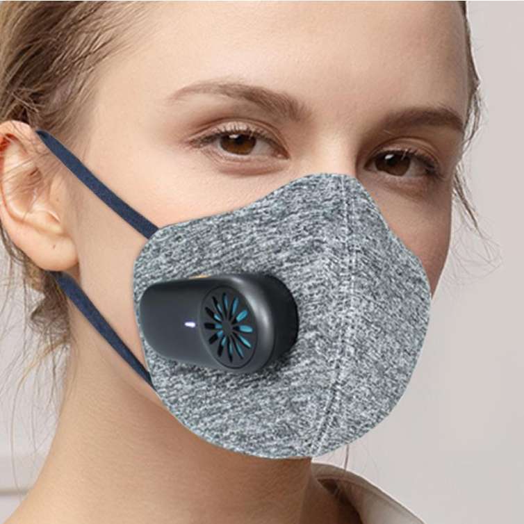 Ballade skipper Erobrer Fan-Powered Face Masks, Motorized 3-speed Air Purifier PM2.5 Filter Reusable