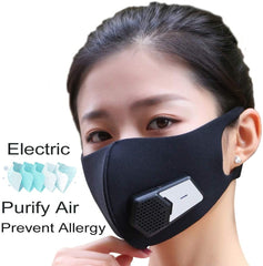 SportsMask Airflow Fan Mask | Training Masks | Pm2.5 Fan-Powered HEPA Air Purifier Filter Face Masks, Unisex Cloth Mask - Exercise SmartMask - LyFy LyFy.co