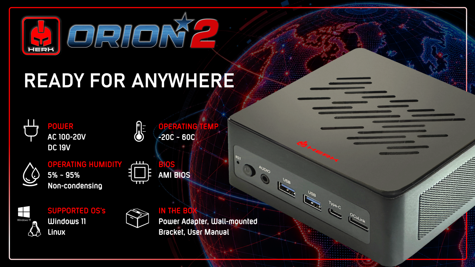 AMD RYZEN AI 9 HX470 MINI PC - HERK-ORION2