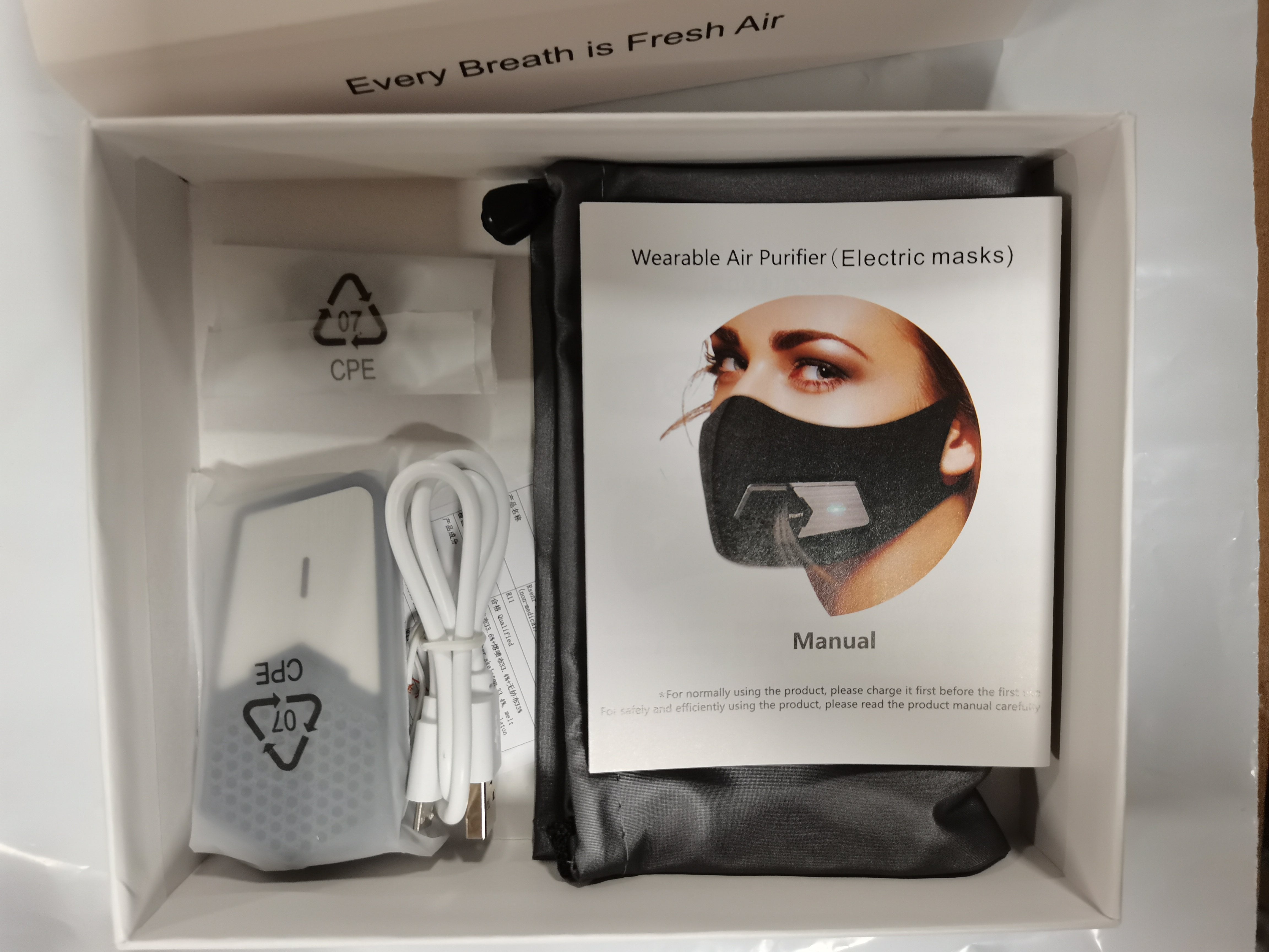SportsMask Airflow Fan Mask | Training Masks | Pm2.5 Fan-Powered HEPA Air Purifier Filter Face Masks, Unisex Cloth Mask - Exercise SmartMask - LyFy LyFy.co