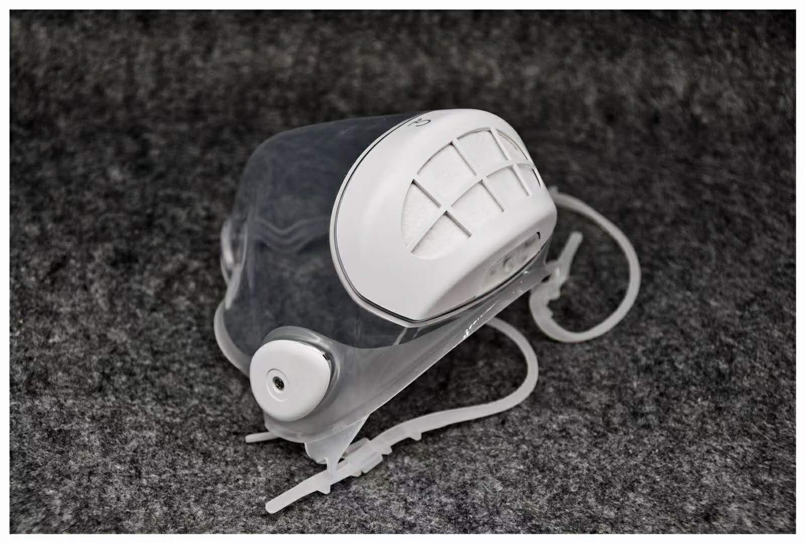 95 Transparent Transparent HEPA filter Mask N95 Filter, One-way Air Valve 3-Speed Fan